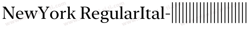 NewYork RegularItal字体转换